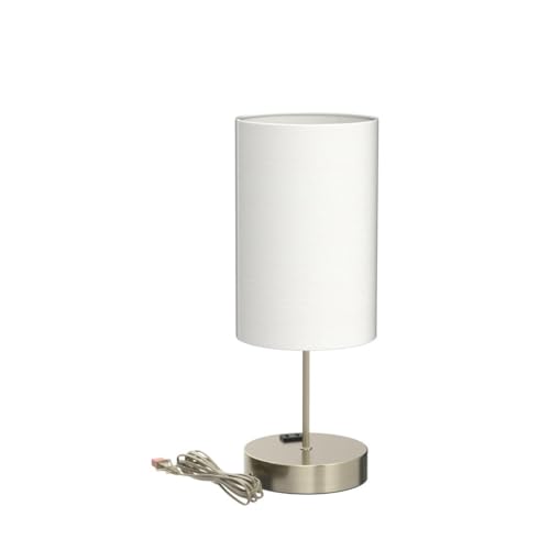 Brightever Set of 2 Touch Control Table Lamps with 2 USB Charging Ports&AC Outlet, 3-Way Dimmable Bedside Nightstand Lamps with White Fabric Lampshade for Reading, Bedroom, Living Room, A19 LED Bulbs Included - Image 4