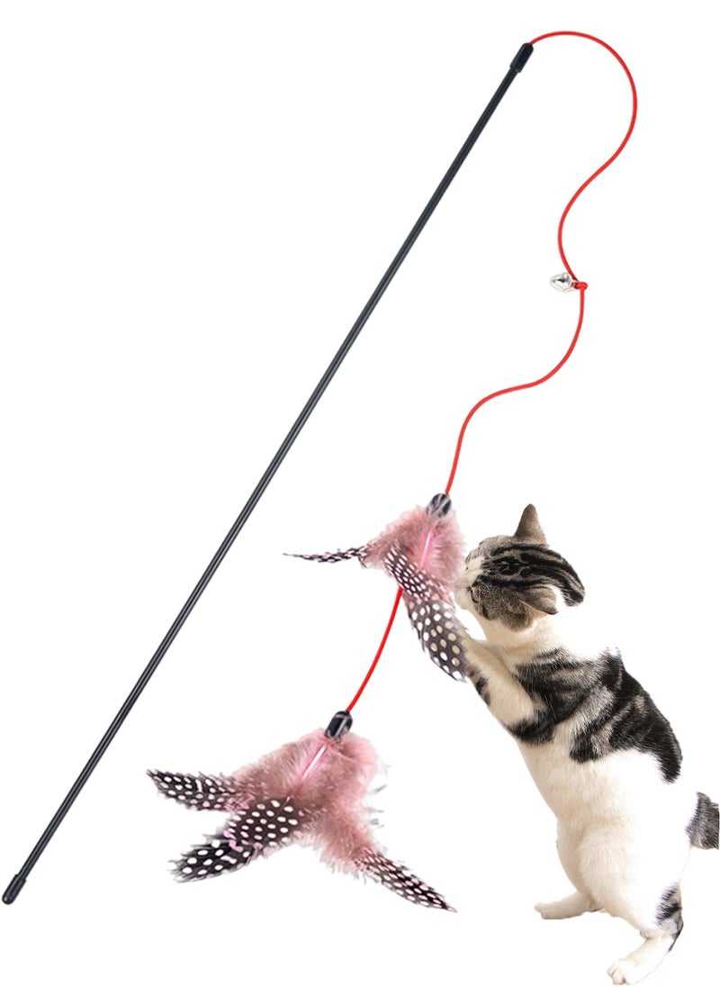 Kidle Colorful Cat Stick Pet Cat Toys Interactive Cat Toy Suitable for Cats Playing Indoors  - Image 1