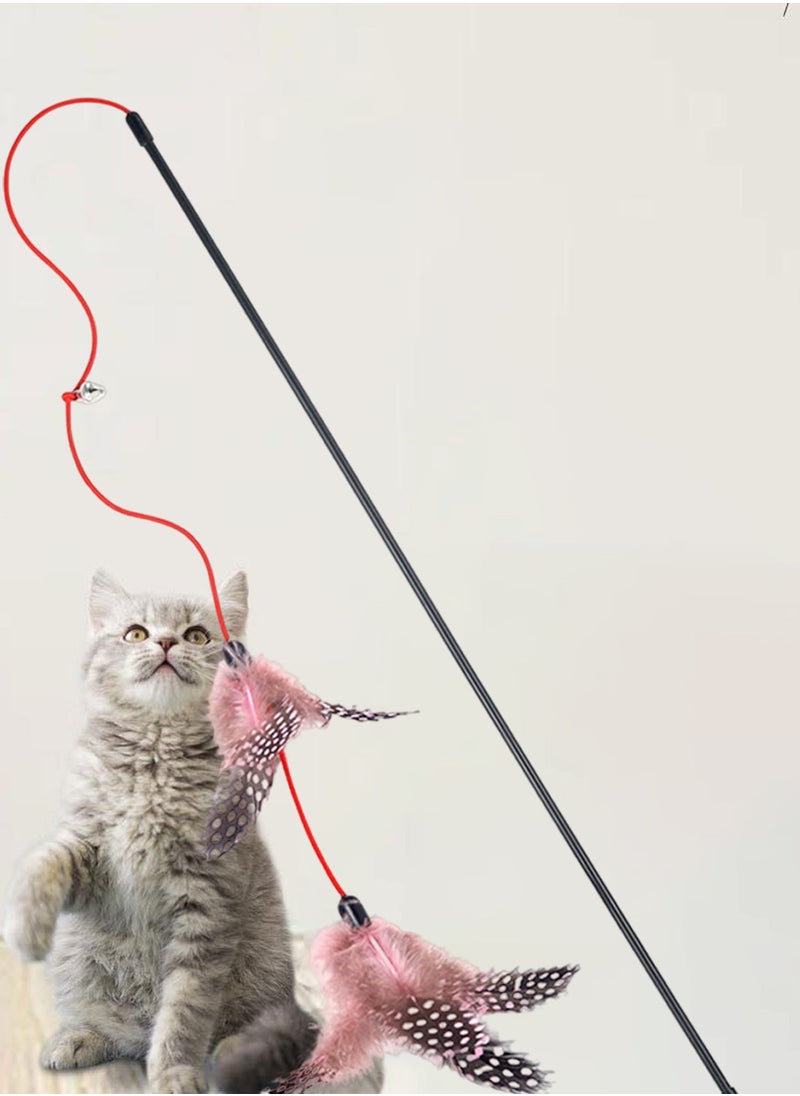 Kidle Colorful Cat Stick Pet Cat Toys Interactive Cat Toy Suitable for Cats Playing Indoors  - Image 5
