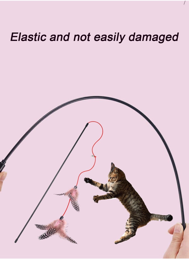 Kidle Colorful Cat Stick Pet Cat Toys Interactive Cat Toy Suitable for Cats Playing Indoors  - Image 3