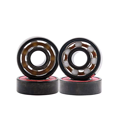 Z-First High Speed 608RS Hybrid Black Ceramic Bearings for Longboard, Inline Skates, Skateboard, Scooters, Skateboard and More (Pack of 4, Black) - Image 2