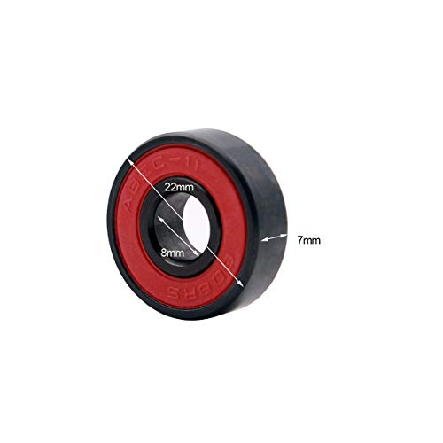 Z-First High Speed 608RS Hybrid Black Ceramic Bearings for Longboard, Inline Skates, Skateboard, Scooters, Skateboard and More (Pack of 4, Black) - Image 3