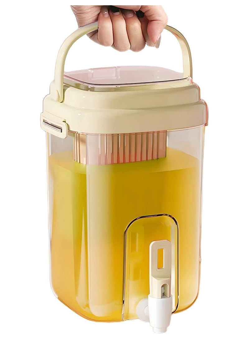 4L Cold Beverage Dispenser with Spigot – Large Capacity Fridge Drink Jug with Handle for Juice, Water, Iced Tea, Picnic & Outdoor Use  - Image 5