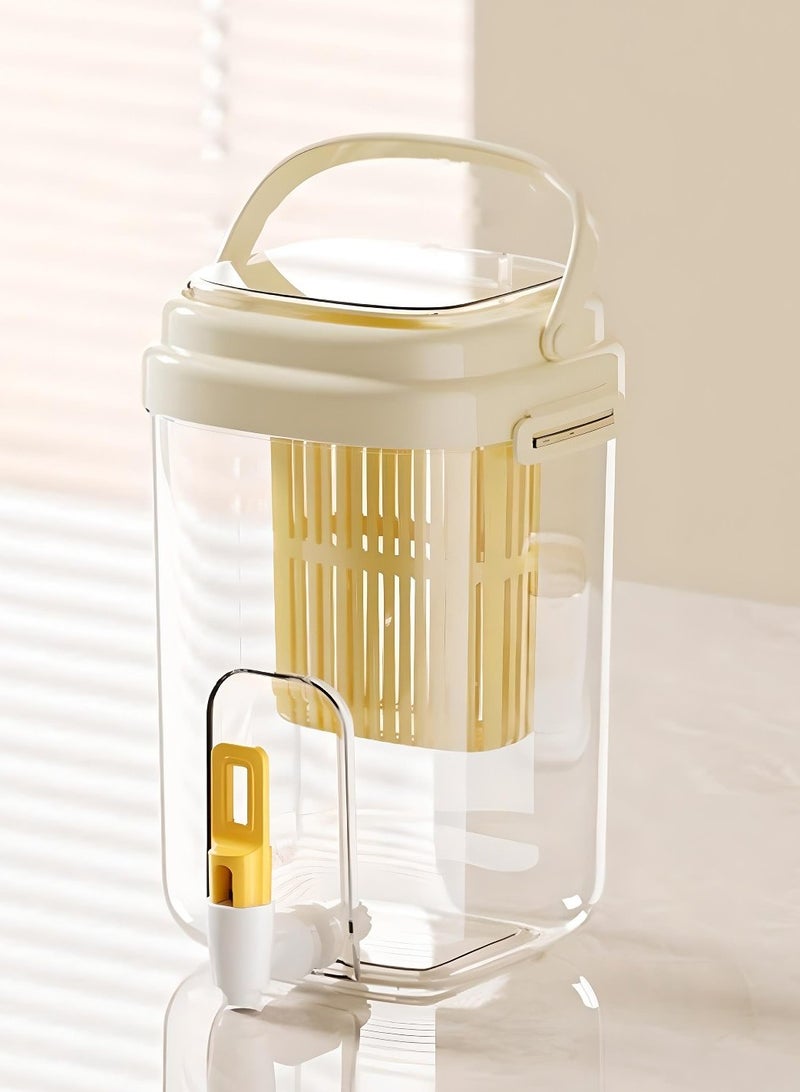 4L Cold Beverage Dispenser with Spigot – Large Capacity Fridge Drink Jug with Handle for Juice, Water, Iced Tea, Picnic & Outdoor Use  - Image 4