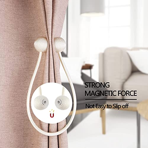 INOVERA (LABEL) 10 Pieces Window Curtain Tiebacks Drapery Hold-Backs Band for Office Home Decorative (Pair 5, Beige) - Image 3