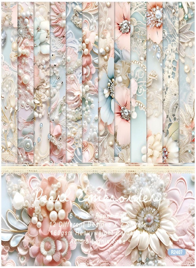 WLXTREE Scrapbook Paper 6x6, 24 Sheets Vintage Scrapbooking Paper Floral Paper Single-Side Card Stock Paper Pack for Art Album Junk Journal CardMaking Decorative Scrapbook Supplies - Image 1