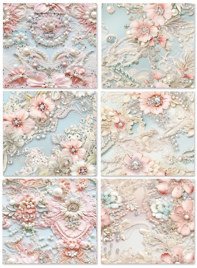 WLXTREE Scrapbook Paper 6x6, 24 Sheets Vintage Scrapbooking Paper Floral Paper Single-Side Card Stock Paper Pack for Art Album Junk Journal CardMaking Decorative Scrapbook Supplies - Image 5