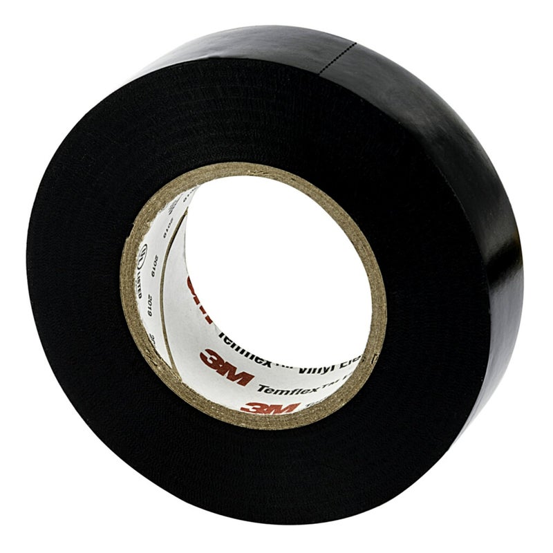 3M Temflex Vinyl Electrical Tape, 1700, 3/4 in x 60 ft, Black 1.5core (3-Roll) - Image 4