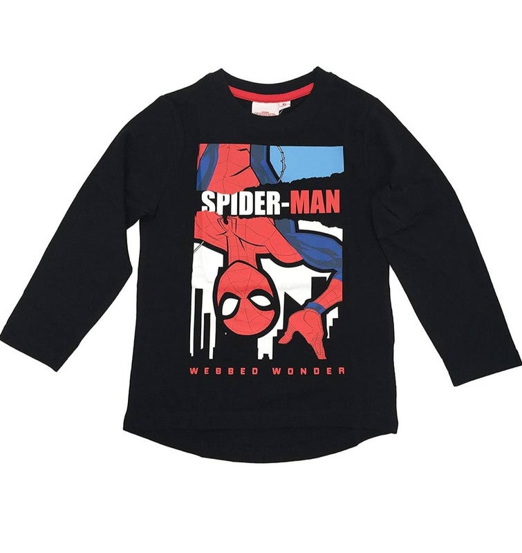 SPIDERMAN Spider-Man world boys long sleeve T-shirt  by Kids TV - Image 1