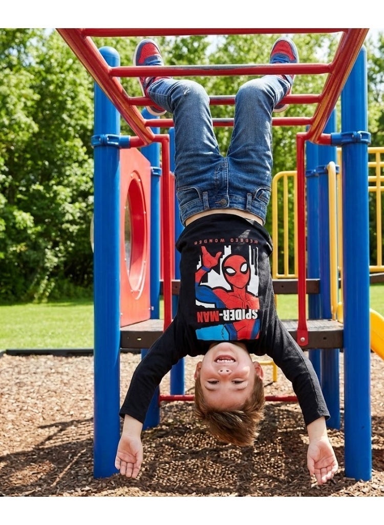 SPIDERMAN Spider-Man world boys long sleeve T-shirt  by Kids TV - Image 2