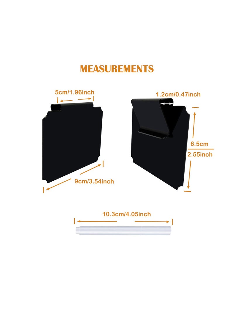 SYOSI Basket Labels Clip On, Reusable Labels for Storage Bins, Removable Chalk Labels for Containers, Kitchen Closet Baskets and Storage Basket Hanging Labels Clip with 2 White Chalk Markers (20 Pieces) - Image 2