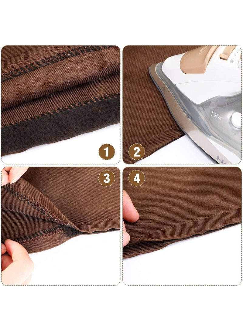 Iron-On Fabric Tape, Heavy Duty Fusible Adhesive Hemming Strip to Repair Curtains, Clothes, Pants, Pillow Case, Uniform, No Sewing, Black+White - Image 4