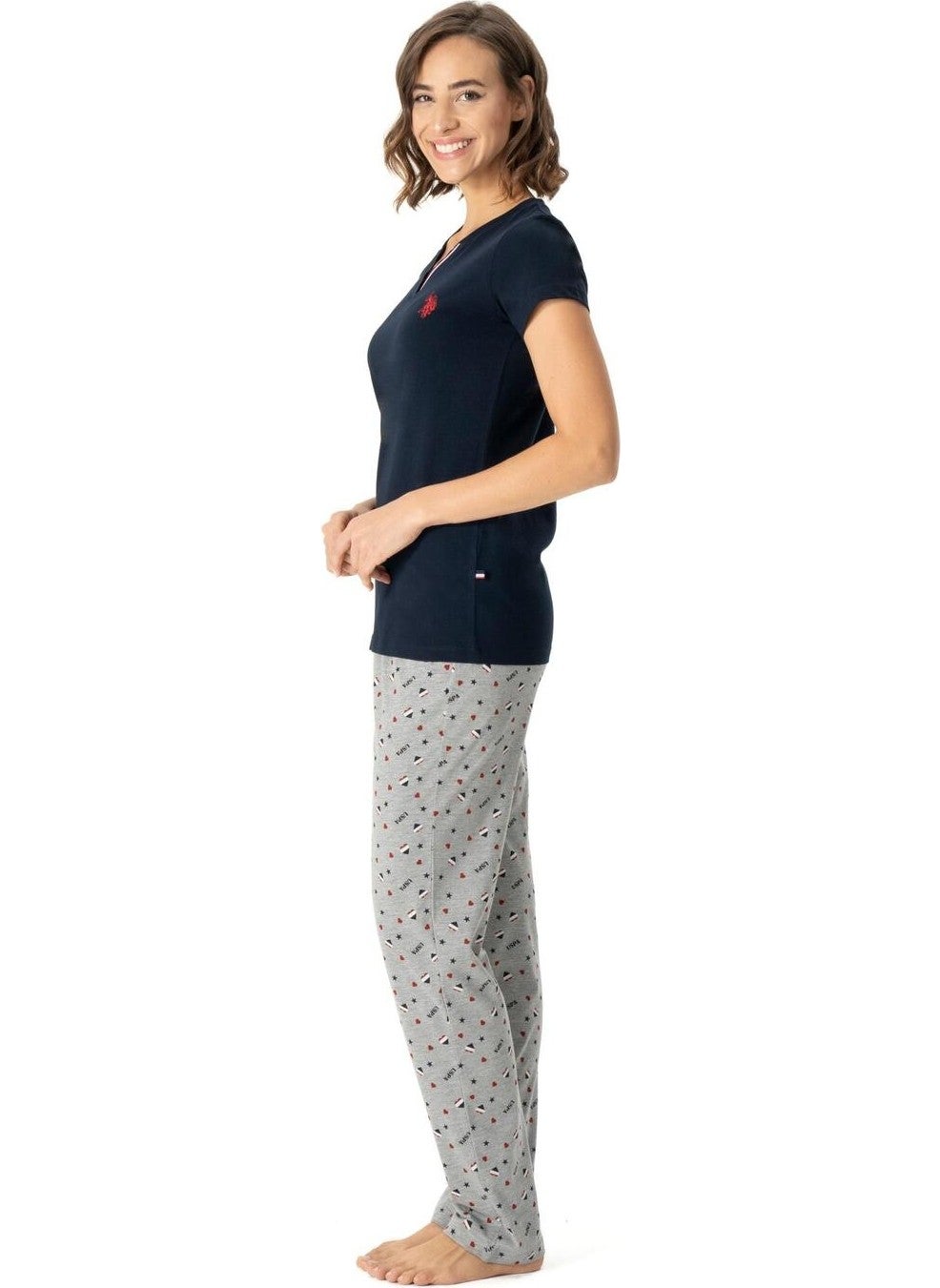 Women's V-Neck Pocket Pajama Set - pzsku/ZB63661322049A889EA97Z/45/_/1735294209/ca432f38-a89d-483b-9c31-a46c26097b5d