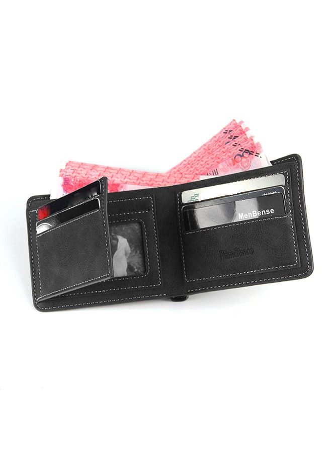 MenBense Men's Wallet Short Wallet Card Bag Certificate Bag 12*9*2cm - Image 2