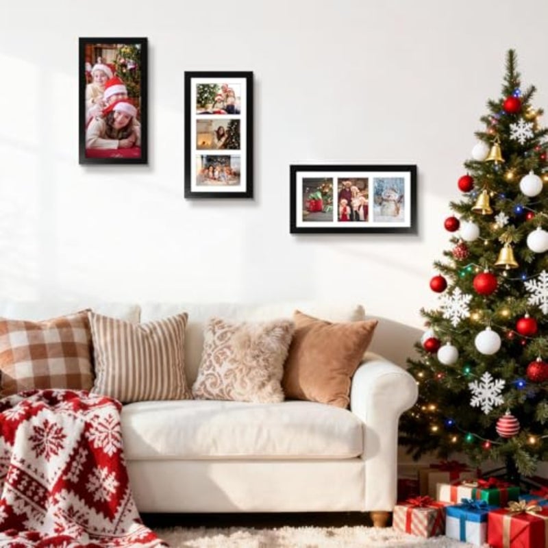 يعرض إطار الصورة الخشبي 3 صور مقاس 4 × 6 بوصات - Image 2