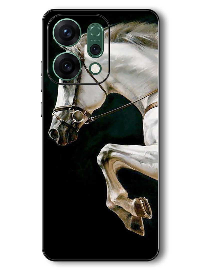 Theodor حافظة متوافقة مع أوبو رينو 14 بحجم 6.59 بوصة حماية مضادة للصدمات غطاء بامبر حصان يجري - Image 1