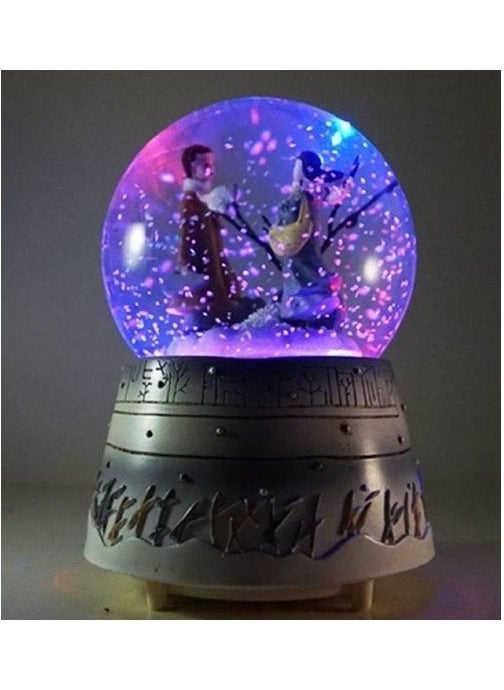 Keyfim Shop Romantic Meeting Winter Tale Medium Size Lighted Musical Snow Globe  - Image 1
