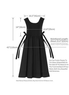 KKTOCHVC KKTOCHVC Premium Plus Size Apron Adjustable Waistline Bib Apron,Soft Cotton Blend Apron with Pockets (Black)  - Image 4