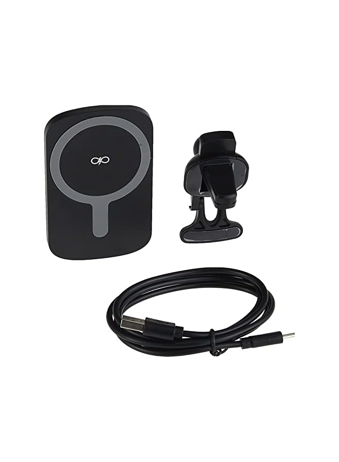 FORCE power 15w magsafe compatible wireless charger & airvent car holder white  - Image 4