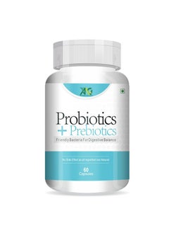 ANC ANC Probiotics+ Prebiotics Supplement 50 Billion Cfu For Women & Men With Prebiotics 150 mg | Probiotic Capsules For Digestion Support, Gut Health And Immunity - 60 Veg Capsules (Probiotic+Prebiotic)  - Image 1
