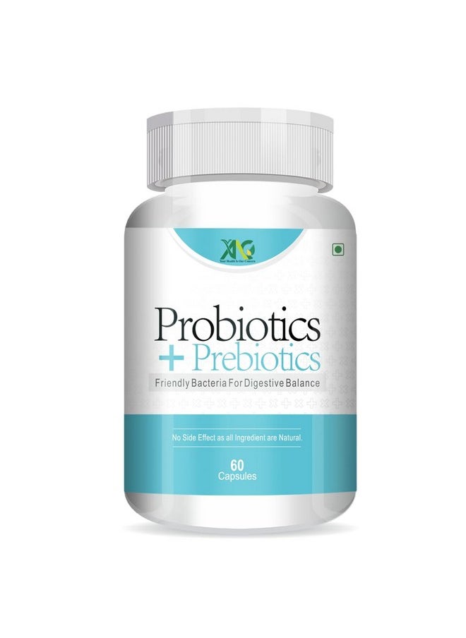 ANC ANC Probiotics+ Prebiotics Supplement 50 Billion Cfu For Women & Men With Prebiotics 150 mg | Probiotic Capsules For Digestion Support, Gut Health And Immunity - 60 Veg Capsules (Probiotic+Prebiotic)  - Image 1