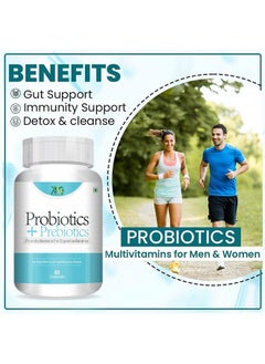 ANC ANC Probiotics+ Prebiotics Supplement 50 Billion Cfu For Women & Men With Prebiotics 150 mg | Probiotic Capsules For Digestion Support, Gut Health And Immunity - 60 Veg Capsules (Probiotic+Prebiotic)  - Image 2