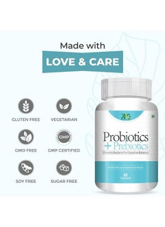 ANC ANC Probiotics+ Prebiotics Supplement 50 Billion Cfu For Women & Men With Prebiotics 150 mg | Probiotic Capsules For Digestion Support, Gut Health And Immunity - 60 Veg Capsules (Probiotic+Prebiotic)  - Image 5