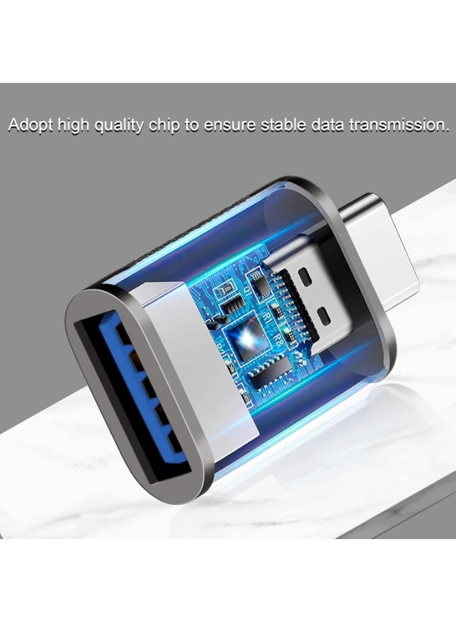 أثير محول من النوع C إلى USB A 3.0 OTG USB من النوع C ذكر إلى USB A أنثى ، مناسب للهواتف المحمولة وأجهزة الكمبيوتر وكابلات البيانات والأقراص الصلبة وأجهزة iPad والأجهزة العامة الأخرى. - Image 3