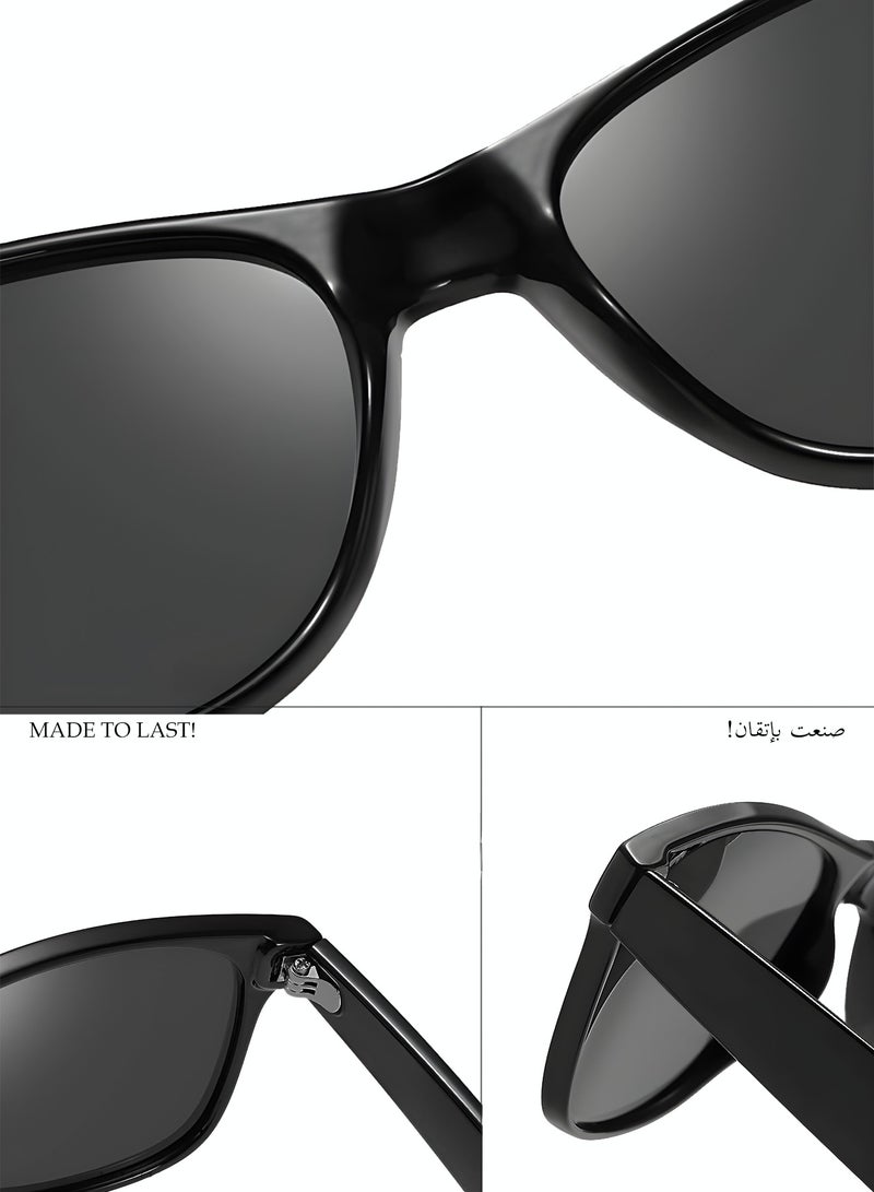 يورايز نظارات شمسية رجاليه و نسائيه مستقطبة بإطار كلاسيكي نظارة شمس للرجال و للنساء بولارايزد للحماية من اشعة الشمس الفوق بنفسجية 400 - Image 4