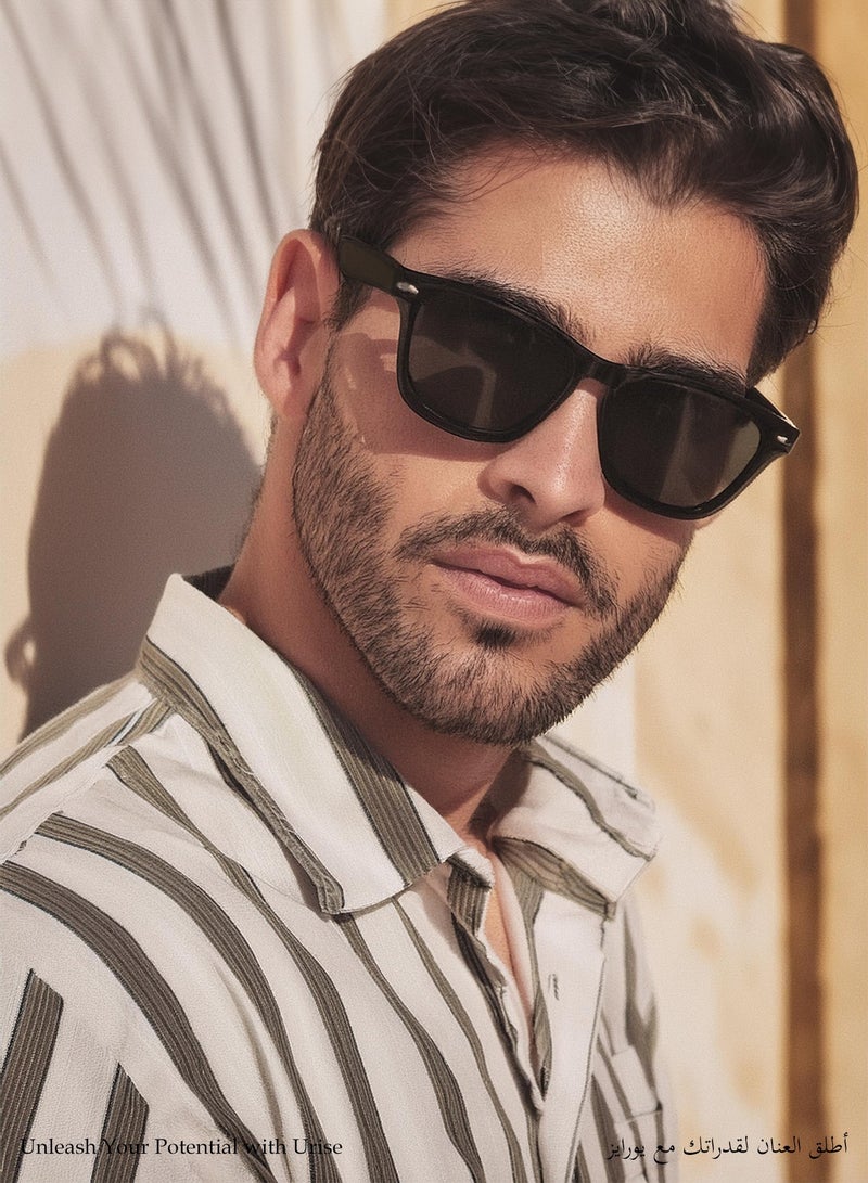 يورايز نظارات شمسية رجاليه و نسائيه مستقطبة بإطار كلاسيكي نظارة شمس للرجال و للنساء بولارايزد للحماية من اشعة الشمس الفوق بنفسجية 400 - Image 1