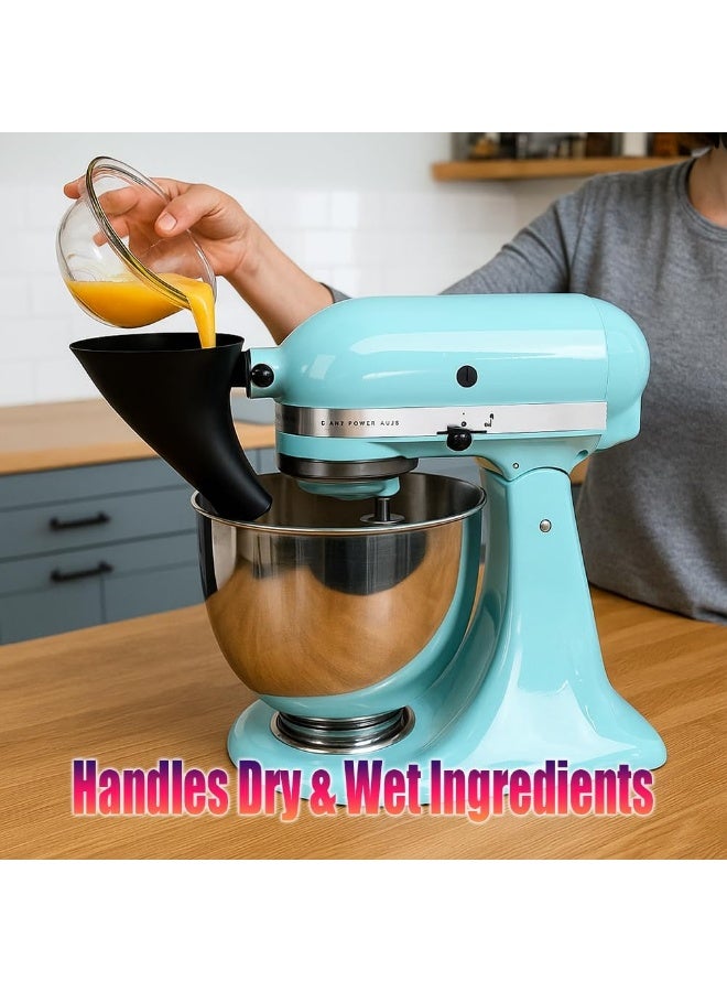 Counte Flour Funnel for Kitchen Aid Mixer,New Flour Funnel-Stand Mixer for Kitchen Aid Artisan Ksm150 5-Quart Tilt-Head Stand Mixer,for Egg Liquid and Both Flour,Enables Guided Pouring - Image 5