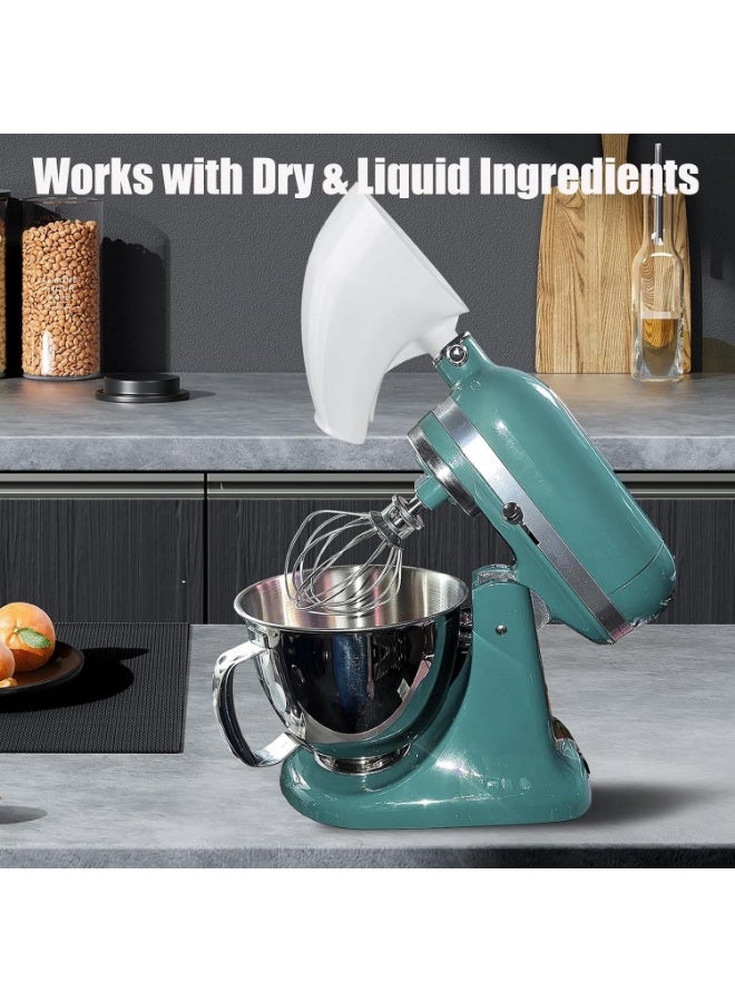 Counte Flour Funnel for Kitchen Aid Mixer,New Flour Funnel-Stand Mixer for Kitchen Aid Artisan Ksm150 5-Quart Tilt-Head Stand Mixer,for Egg Liquid and Both Flour,Enables Guided Pouring - Image 4