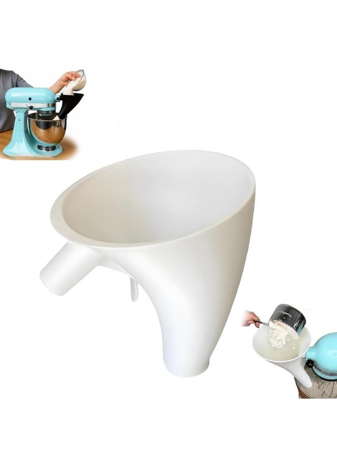 Counte Flour Funnel for Kitchen Aid Mixer,New Flour Funnel-Stand Mixer for Kitchen Aid Artisan Ksm150 5-Quart Tilt-Head Stand Mixer,for Egg Liquid and Both Flour,Enables Guided Pouring - Image 1