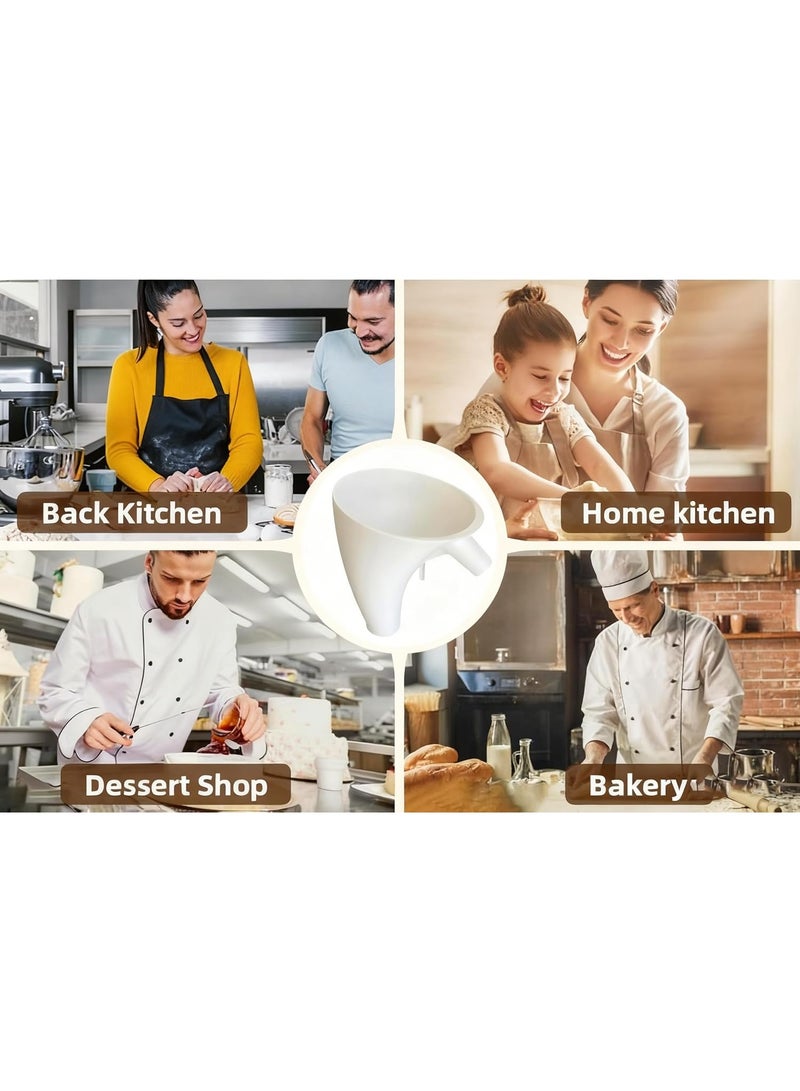 Counte Flour Funnel for Kitchen Aid Mixer,New Flour Funnel-Stand Mixer for Kitchen Aid Artisan Ksm150 5-Quart Tilt-Head Stand Mixer,for Egg Liquid and Both Flour,Enables Guided Pouring - Image 2