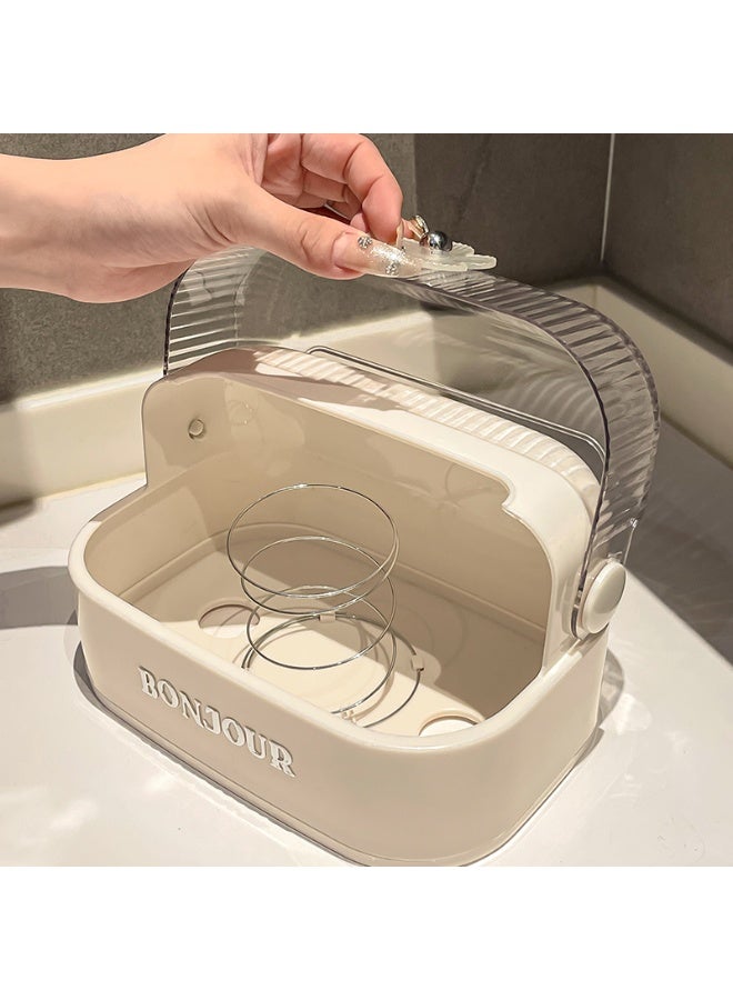 بونجور علبة مناديل فاخرة بتصميم زهري قابلة للفتح من الأعلى، من البلاستيك الأكريليك الشفاف والكريم، لتنظيم المناديل على المكتب أو في الحمام، مربع الشكل، متعددة الاستخدامات، لتخزين ورق التواليت والمنديل، ديكور أنيق للمكتب والمنزل والصالونات - Image 5