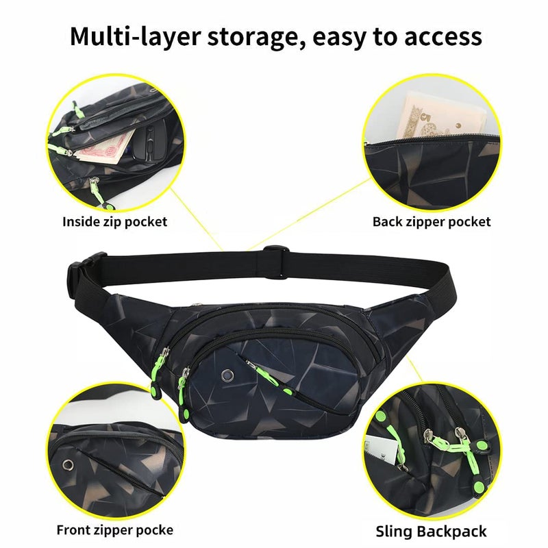GUSTAVE Waist Bag For Unisex, Stylish Chest Bag Fanny Pouch Bag Belt Sport Bag For Travel Running Outdoor Sports Cycling - Image 2