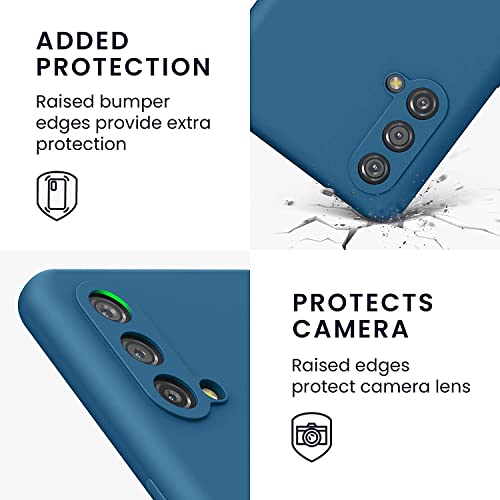 Kapa Matte Lens Protective Back Cover for OnePlus Nord CE (5G) / One Plus Nord CE (5G), Slim Silicone with Soft Lining Shockproof Flexible Full Body Bumper Case, Blue - Image 3