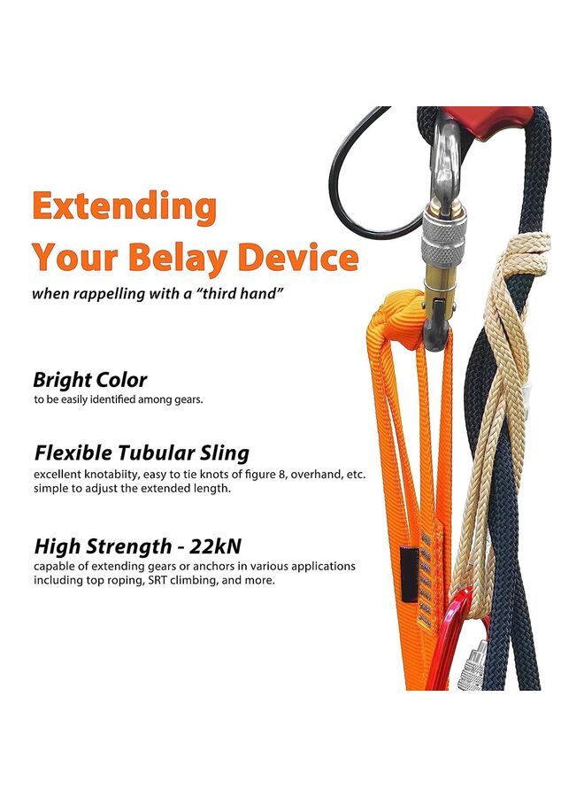 LAMAY 3PS17mm Nylon Sling Runner 23kN, in 60cm / 24inch Tube Nylon Webbing,For Rock Climbing, Mountaineering, Rappelling, Hiking, Emergency Gear, etc.(GRAY) - Image 4