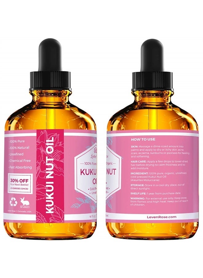 Leven Rose Kukui Nut Oil from Leven Rose, 100% Natural Organic (Cold Pressed, Unrefined) 4 oz - Image 5