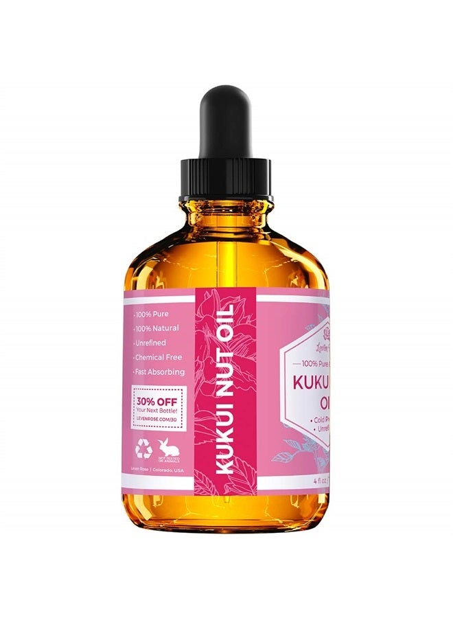 Leven Rose Kukui Nut Oil from Leven Rose, 100% Natural Organic (Cold Pressed, Unrefined) 4 oz - Image 3