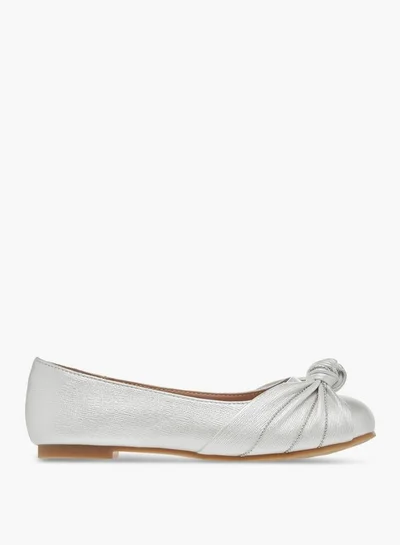 Little Missy Knot Detail Slip-On Ballerina Shoes