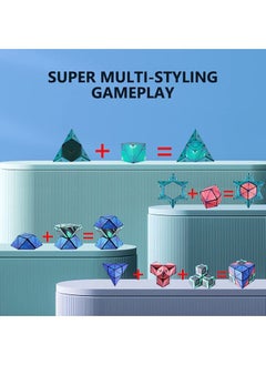 Bebiland 3D Geometric Puzzle Rubik's Cube with 72 Shapes, Magnetic Magic Cube with Fold and Rotate Easily, Environmentally Friendly Materials Changeable Cube Toys for Kids, Green  - Image 5
