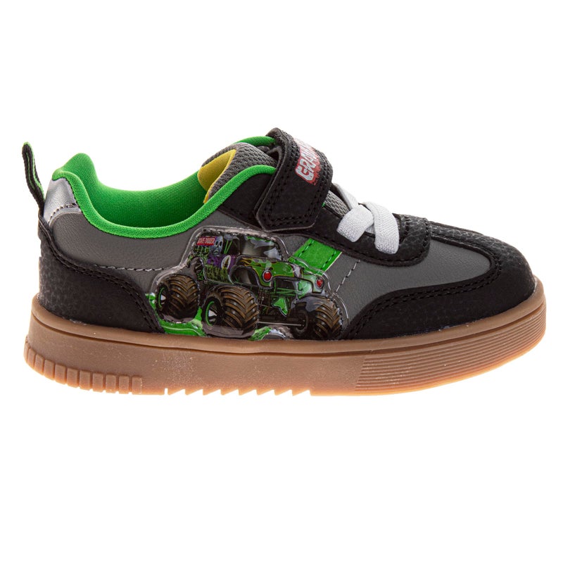 Josmo Monster Jam Shoes for Boys - Shoe Classic Retro Style Sport Soccer Sneakers - Green Black (Size 10 Toddler) - Image 2