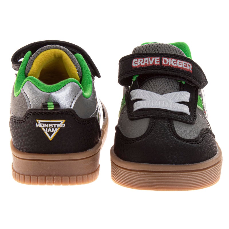 Josmo Monster Jam Shoes for Boys - Shoe Classic Retro Style Sport Soccer Sneakers - Green Black (Size 10 Toddler) - Image 3