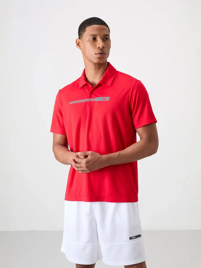 تومي لايف TOMMY Men's Polo Collar Button T-Shirt