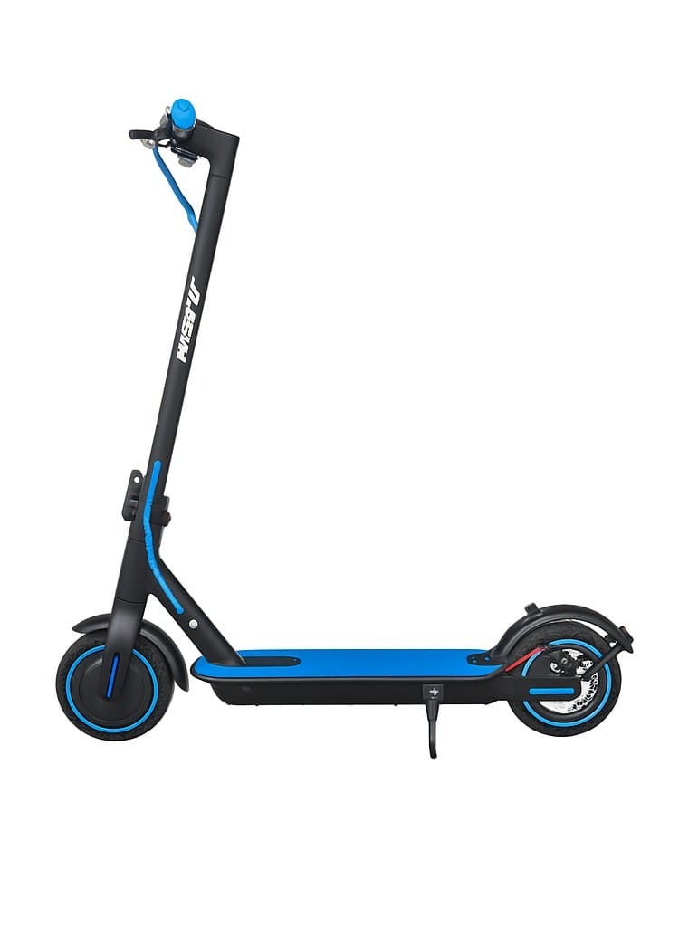 Generic Basic Electric Scooter – 250W Motor, Foldable, No Suspension, Solid Tires, Black & Blue  - Image 1