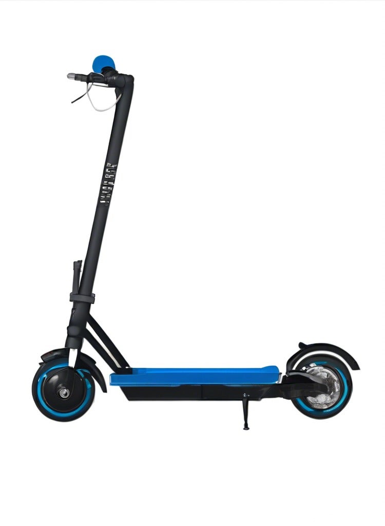 Generic Basic Electric Scooter – 250W Motor, Foldable, No Suspension, Solid Tires, Black & Blue  - Image 2