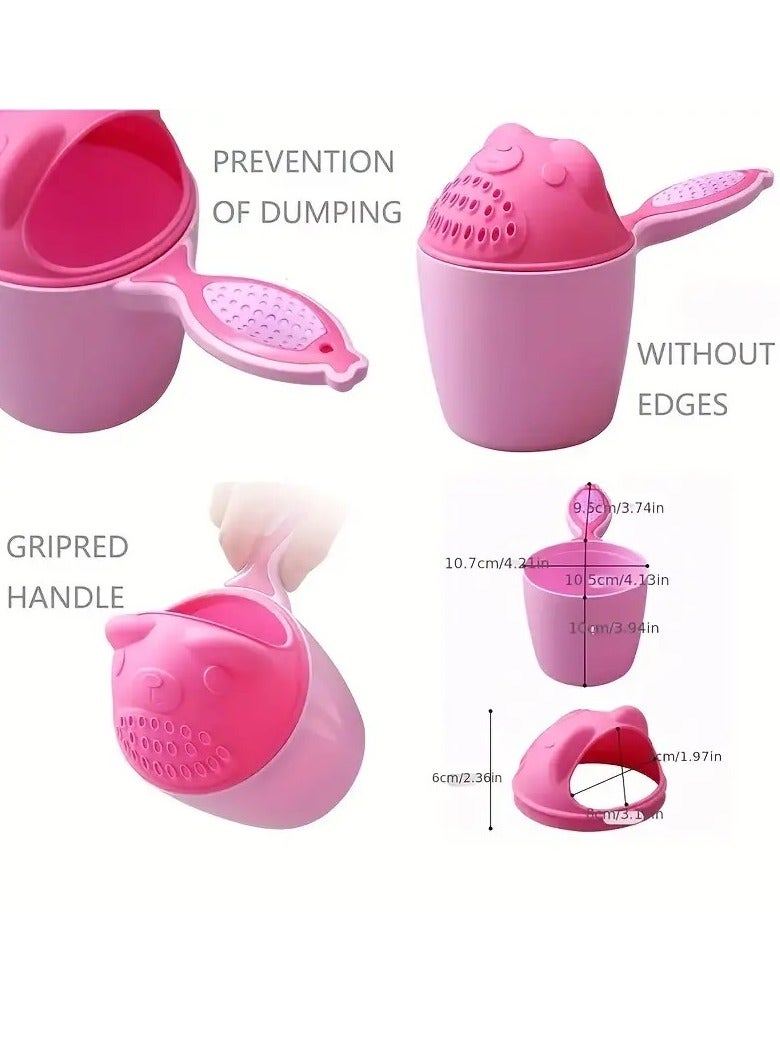 أطفال صغيرة احمي عيون طفلك باستخدام كوب شطف الشامبو المبتكر للأطفال باللون الوردي - Image 2