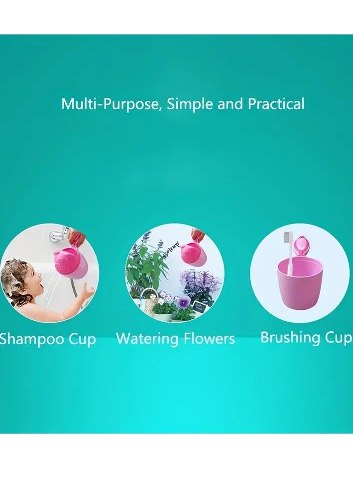أطفال صغيرة احمي عيون طفلك باستخدام كوب شطف الشامبو المبتكر للأطفال باللون الوردي - Image 3