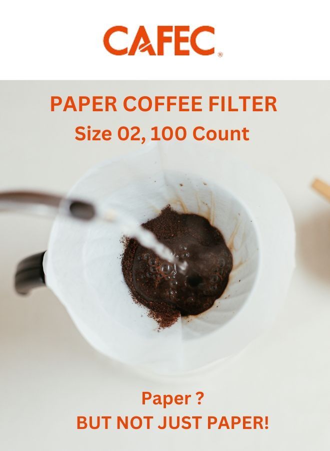 CAFEC coffee filters 100 filter size 02 - Image 1
